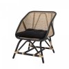 Bloomingville LOUE Fotel Lounge / Czarny Rattan